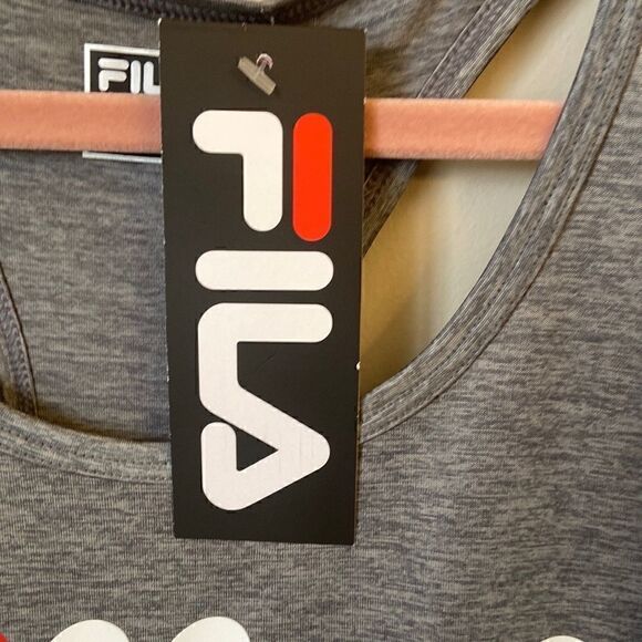 𝅺FILA | Grey Racer Back Graphic Training Tank , Size Large, NWT - Picture 5 of 13